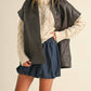 Klesis - Faux Leather Oversized Jacket
