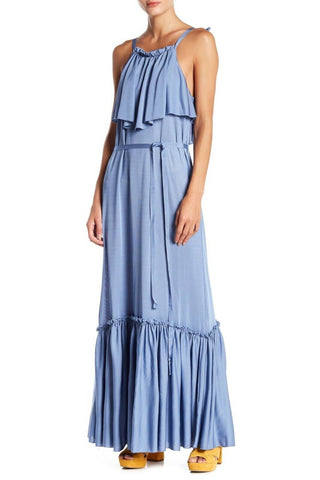 Free People - Ruffle Popover Maxi Dress