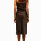 Brazeau Tricot - Porcini Classic Petal Slip Dress With Chiffon
