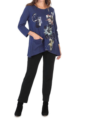 Jess & Jane - Flower Trio Patch Pocket Cotton Top