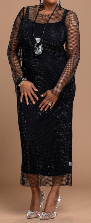 Elan - Deja Vu Rhinestone Midi Dress