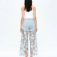 Bayeas - High Rise Wide Leg Jeans with Lace Spliced