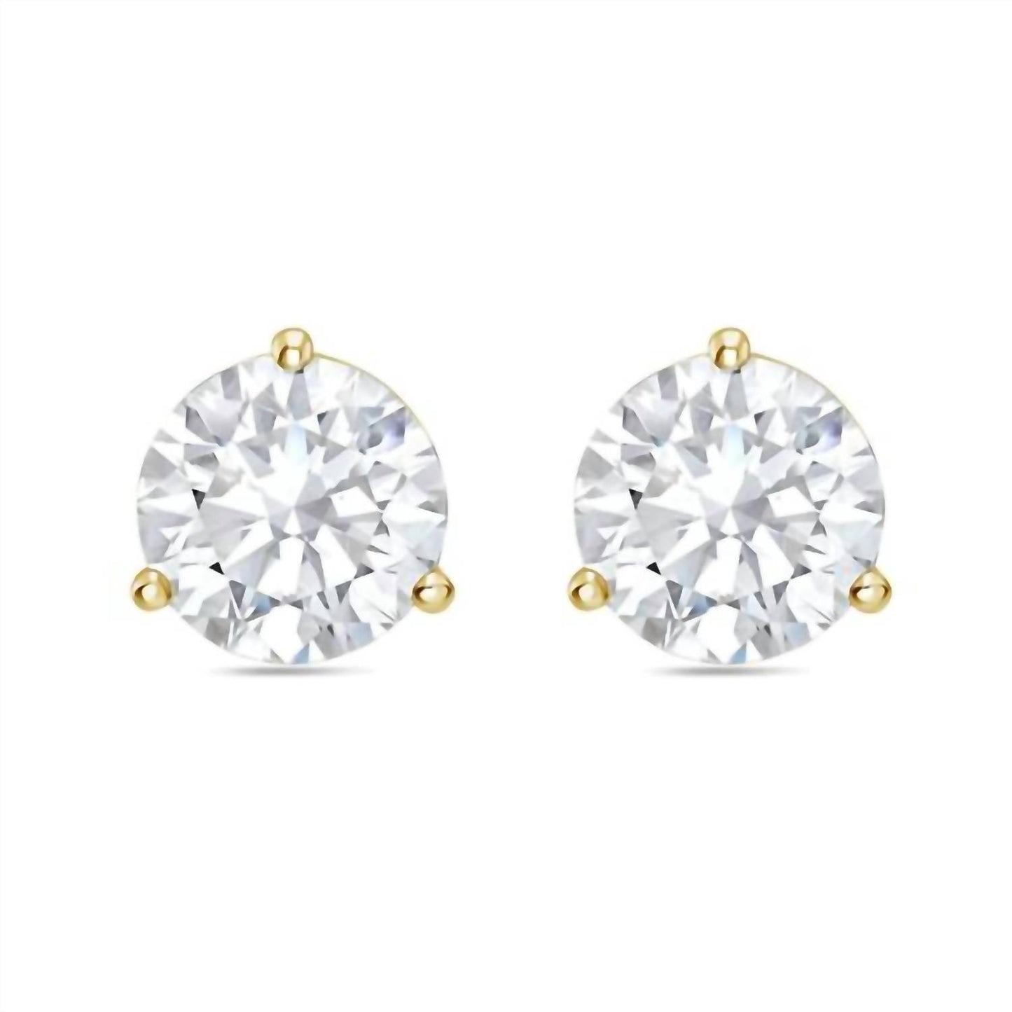 Diana M Jewels - Women's 1.5 Cts Lab Grown Martini Round Diamond Studs