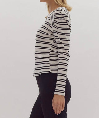 Entro - This Is The Life Striped Knit Top
