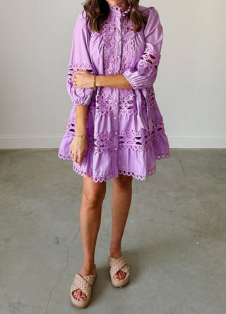 Entro - Pearl & Lace Mini Dress