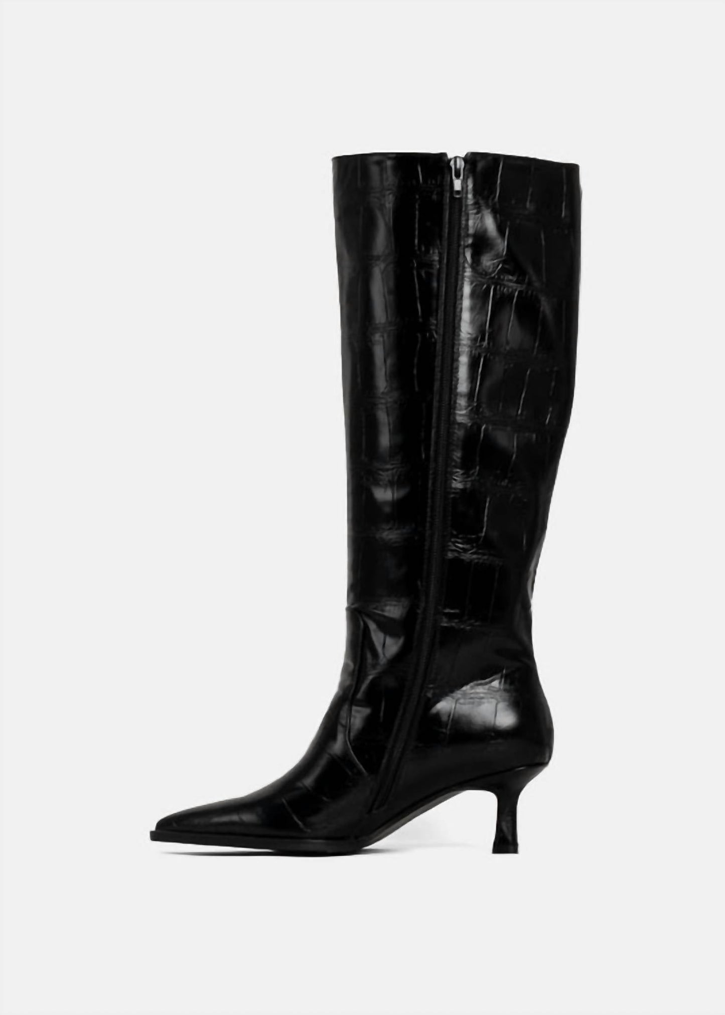 Shu Shop - Women's Vanessa Pointed Toe Knee High Kitten Boots