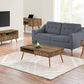 Mid-Century Modern Walnut Coffee Table with Storage