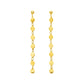 14k Yellow Gold Post Dangle Earrings with Polished Circles