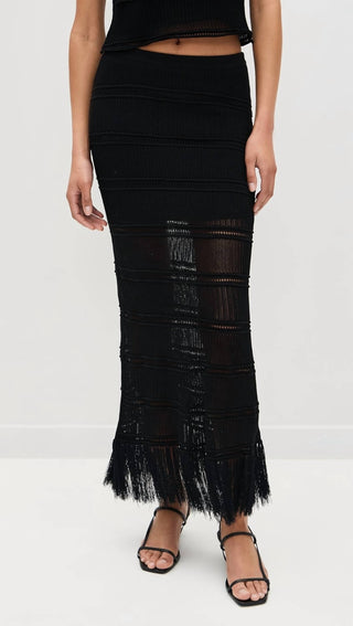 Z Supply - Flynn Black Midi Skirt