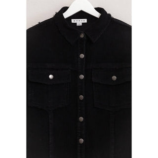 Hyfve - Women's Washed Corduroy Frayed Shacket