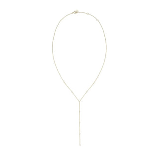 Eklexic - Women's Cz Studded Lariat Necklace
