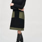 Joseph Ribkoff - Two-tone Color Block Long Sleeve Shift Dress