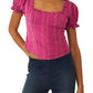 Free People Seratonin Corset Top in Raspberry Sherbert, Size Medium