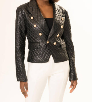 Area Stars - Quilted Faux Leather Jacket