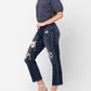 Judy Blue - Mid Rise Crop Leg Straight Jean