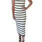 Miou Muse - Crochet Knitted Striped Dress
