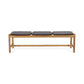Cambria Rustic 3-Seater Outdoor Bench with Teak Finish