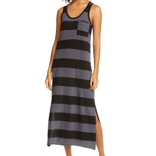 Atm - Stripe Sleeveless Maxi Dress