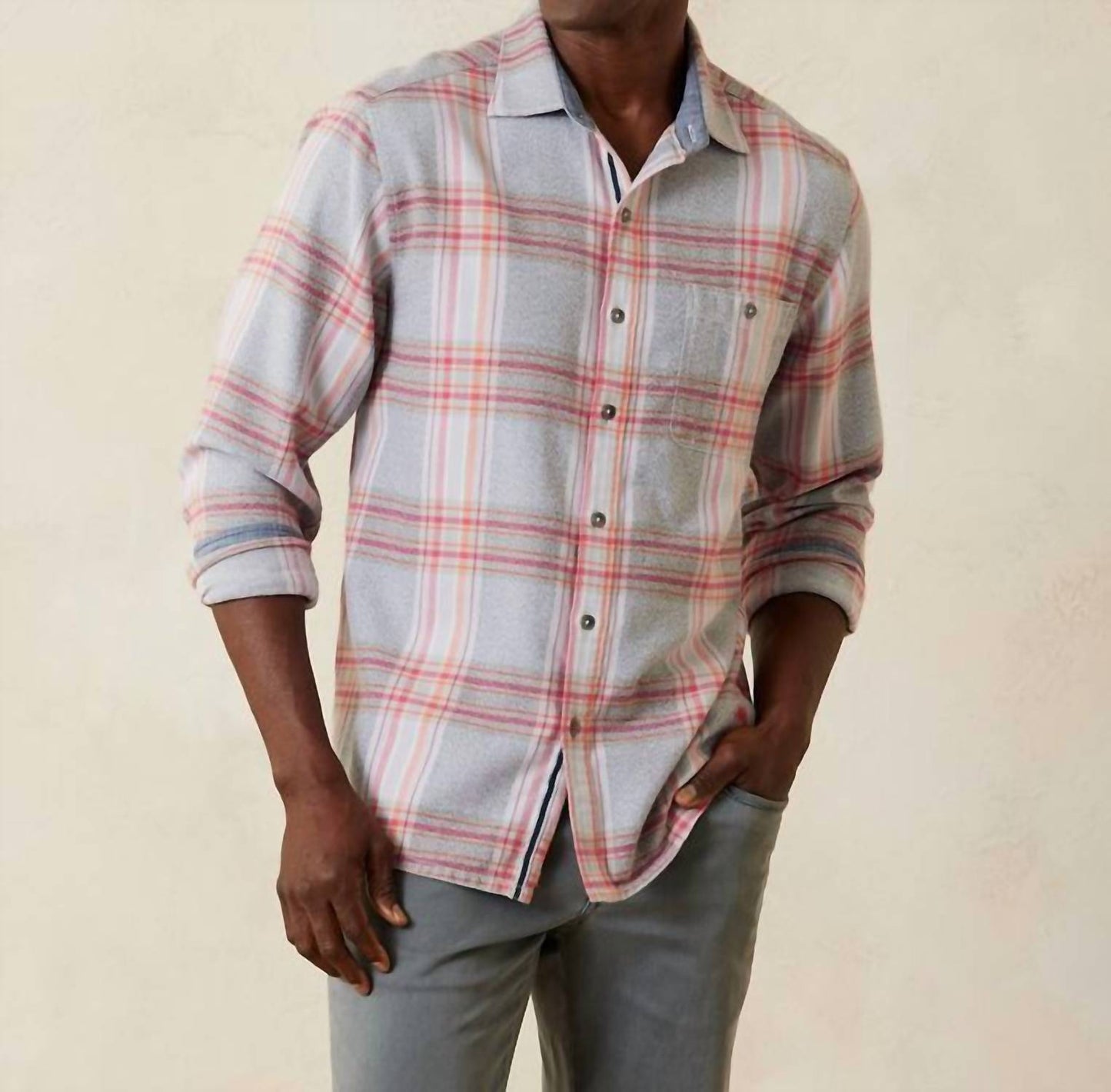 Tommy Bahama - Cannon Beach Unwind Checkered Stretch Flannel Shirt