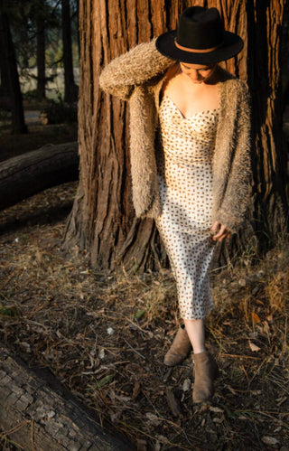 Cotton Candy - Silk Slip Floral Midi Dress