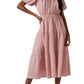 ASTR the Label Tiered Short Sleeve Dress - Pink