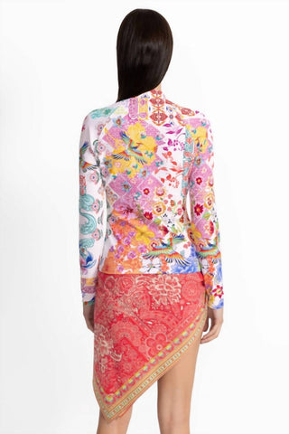 Johnny Was - REVERSE PIQUE LONG SLEEVE SURF SHIRT