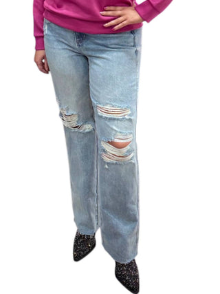 Judy Blue - High Waist Rigid Magic Distressed Jeans