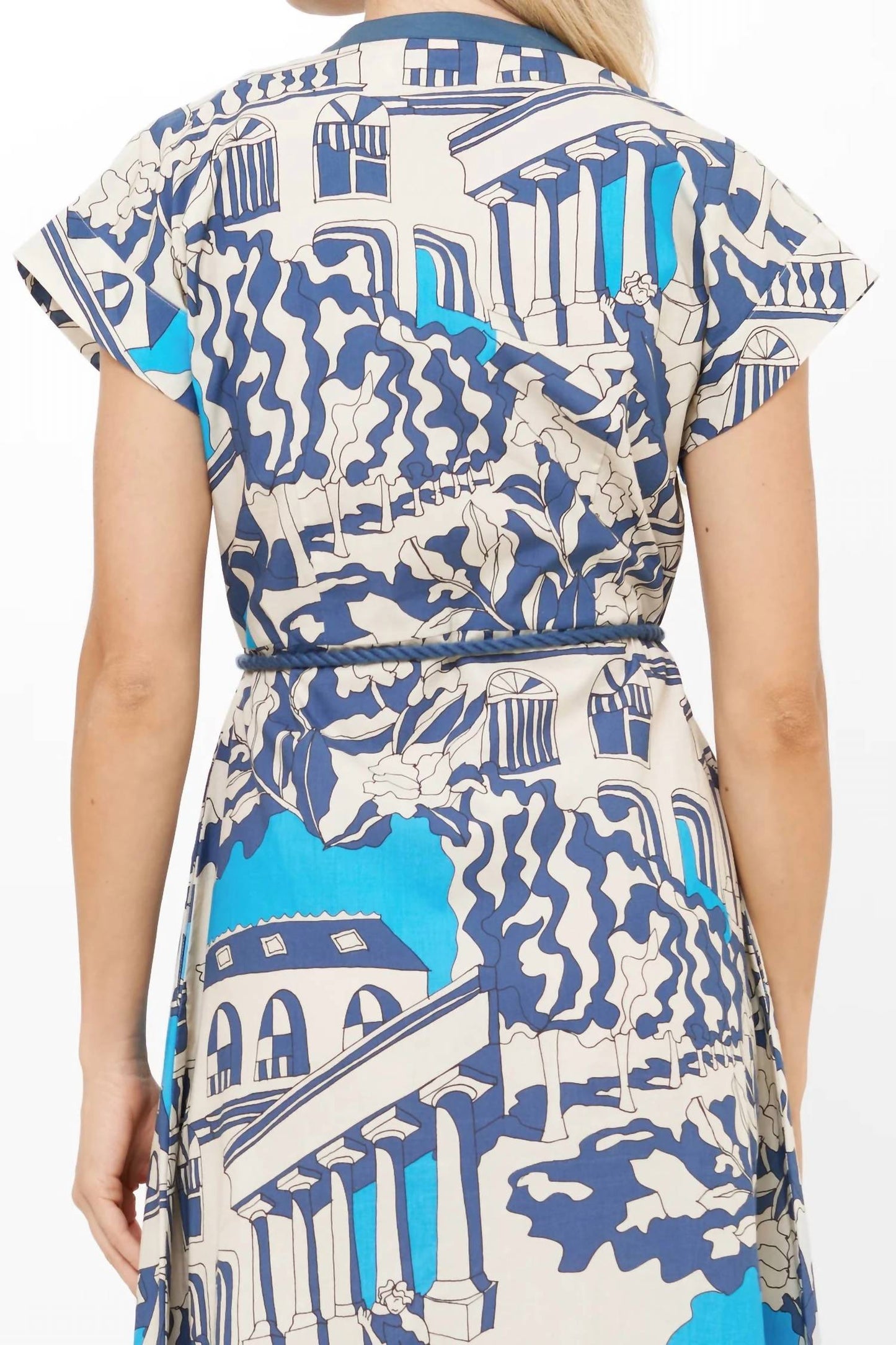 Oliphant - Cap Sleeve Shirt Midi Dress