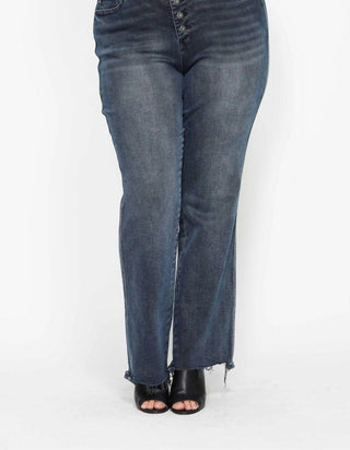 Judy Blue - High Waist Button Fly Straight Denim Jeans