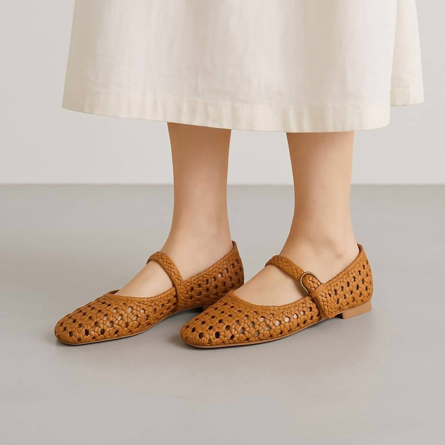 Cushionaire - Women’s Weston Hand Woven Dressy Ballet Flats
