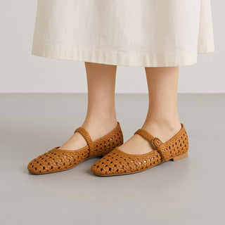 Cushionaire - Women’s Weston Hand Woven Dressy Ballet Flats