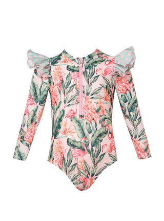 Lia Sahara - Girl's Zipper Long Sleeve One Piece