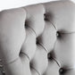 A&A Furniture Nikki Collection Modern Velvet Upholstered Dining Chairs - Set of 2