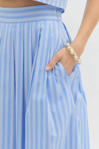 Entro - Coastal Summer Striped Skirt