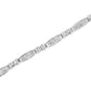 14K White Gold 2.0 Cttw Channel-Set Alternating Baguette and Princess-Cut Diamond Link Bracelet (H-I Color, SI2-I1 Clarity) - Size 7