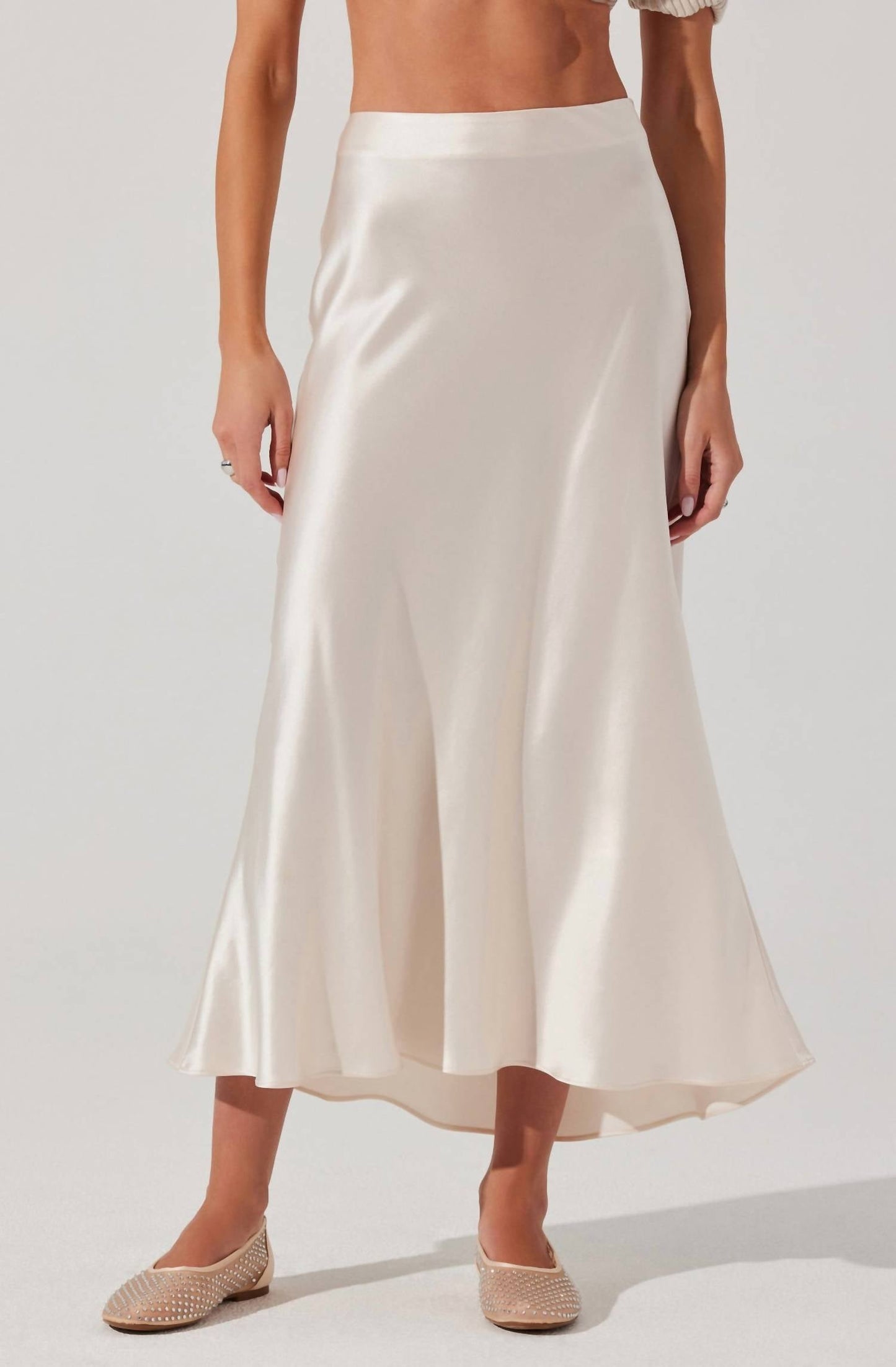 Astr - Windey Satin Maxi Skirt
