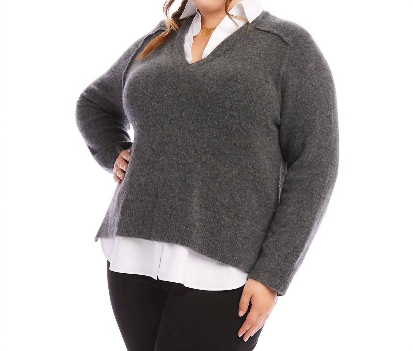 Karen Kane - Plus Size Layered Sweater