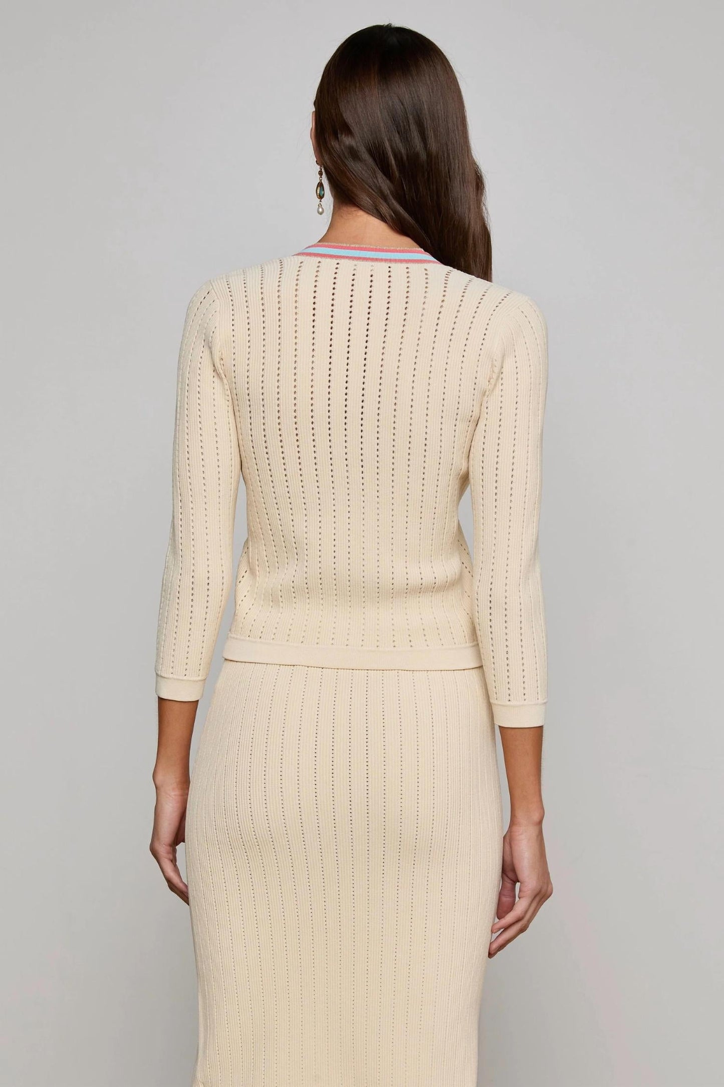 L'Agence - Irvin Pointelle Knit Cardigan
