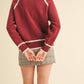 &Merci - Contrast Trim Turtleneck Sweater