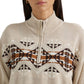 Wrangler - Retro Western Vintage Quarter Zip Relaxed Sweater