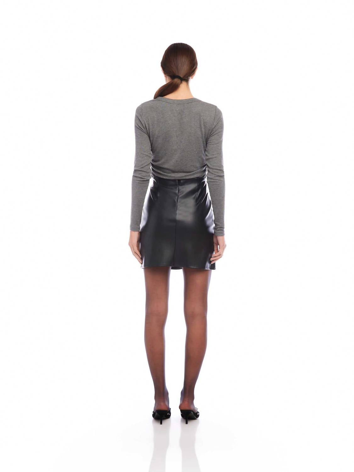 Fifteen Twenty - Macy Faux Leather Mini Skirt