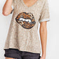 143 Story - Snake & Leopard Lips Top