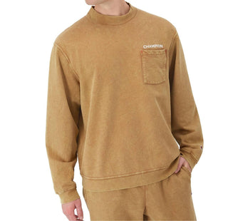 Champion - Men's Washed Pocket Crewneck Sweatshirt