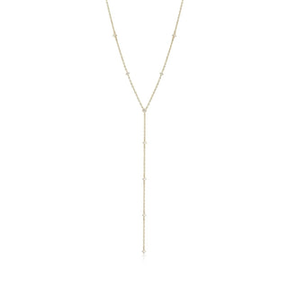 Eklexic - Women's Cz Studded Lariat Necklace