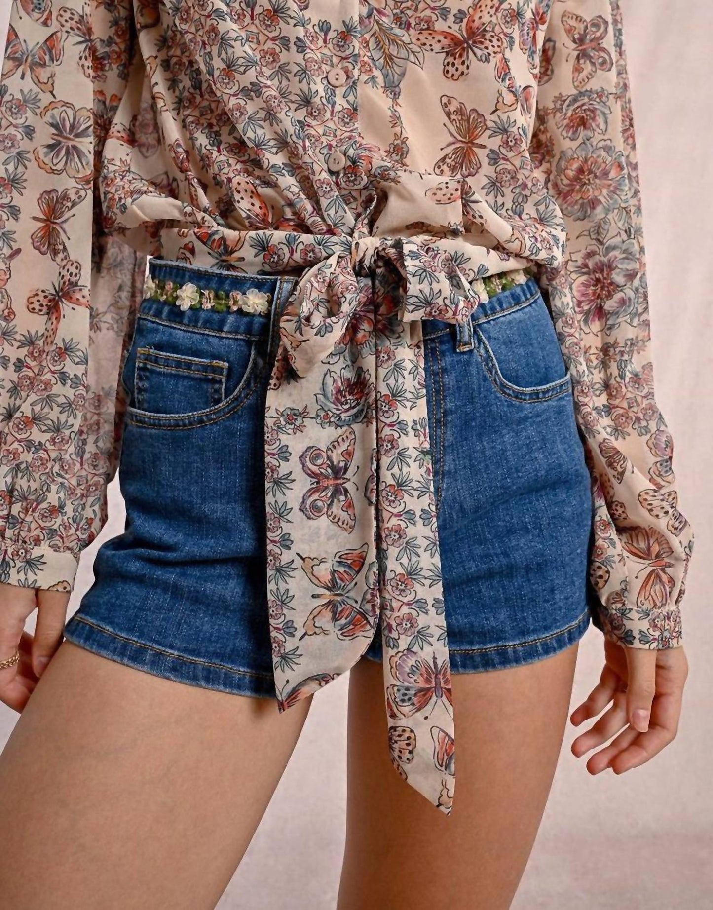 Molly Bracken - Butterfly Tie Front Blouse
