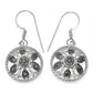 0.18 Carat Genuine Blue Diamond .925 Sterling Silver Earrings