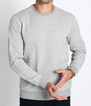 Jachs New York - Striped Sustainable Fleece Crewneck Sweatshirt