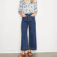 Charlie B - Printed Cotton Gauze Half-button Blouse
