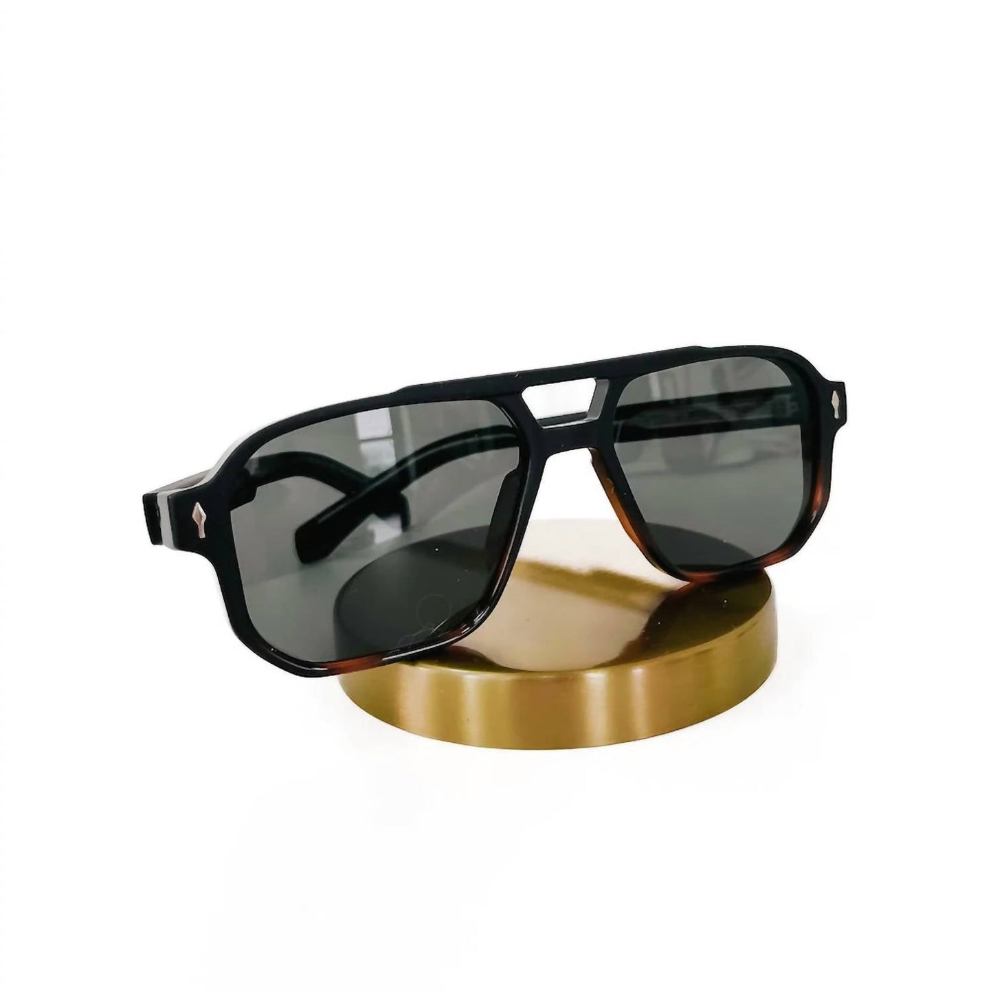 Pretty Simple - Maverick Matte Double Bridge Aviator Sunglasses