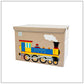 A Nice House - The Choo-choo (train Box) Appliquéd, Collapsible Toy Box And Storage Box